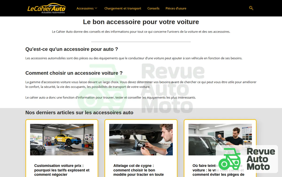Capture : Le cahier auto | Les meilleurs accessoires pour votre voiture