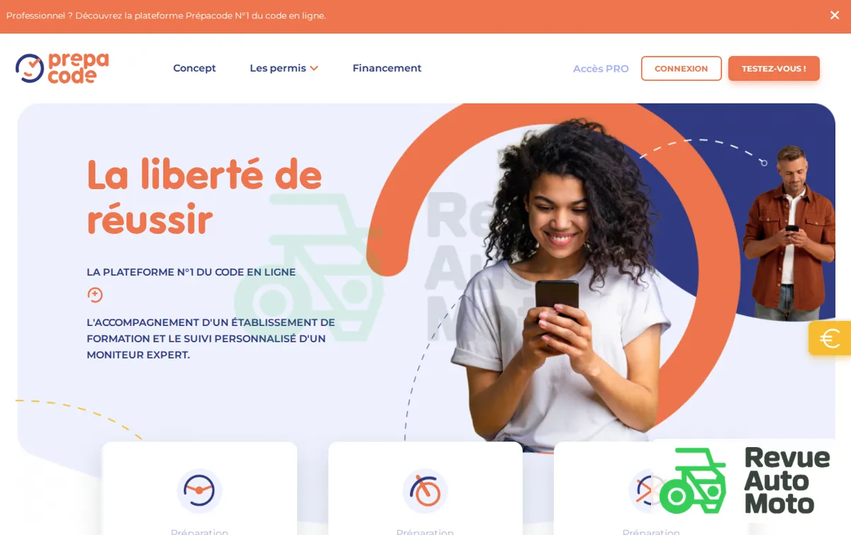 Capture : Code en ligne suivi personnalisé | Prépacode